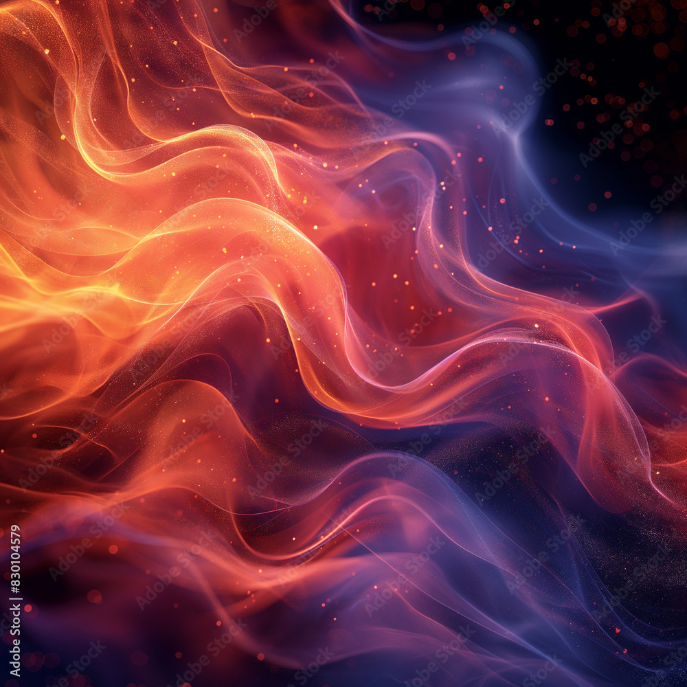 Fototapeta premium The image is a colorful, abstract representation of flames