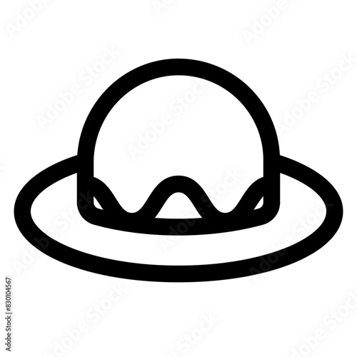 hat line icon vector illustration isolated on white background