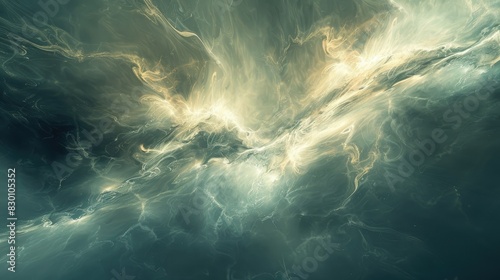 An ethereal abstract background with subtle light flares and a glowing effect, evoking a sense of wonder and calm