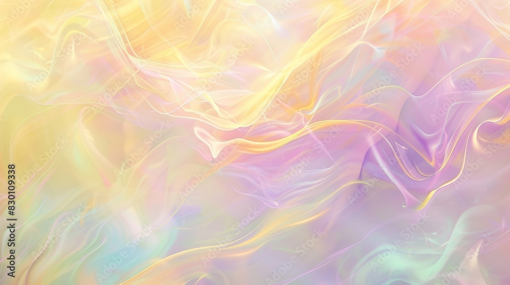 Vibrant spring design in pastel hues with misty shimmering overlays background
