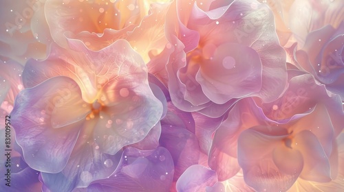 Elegant spring wallpaper with translucent layers background