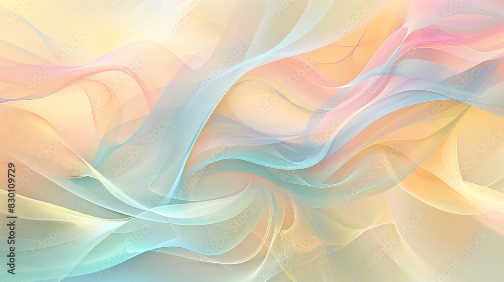 Intricate spring abstract with soft pastel blend background