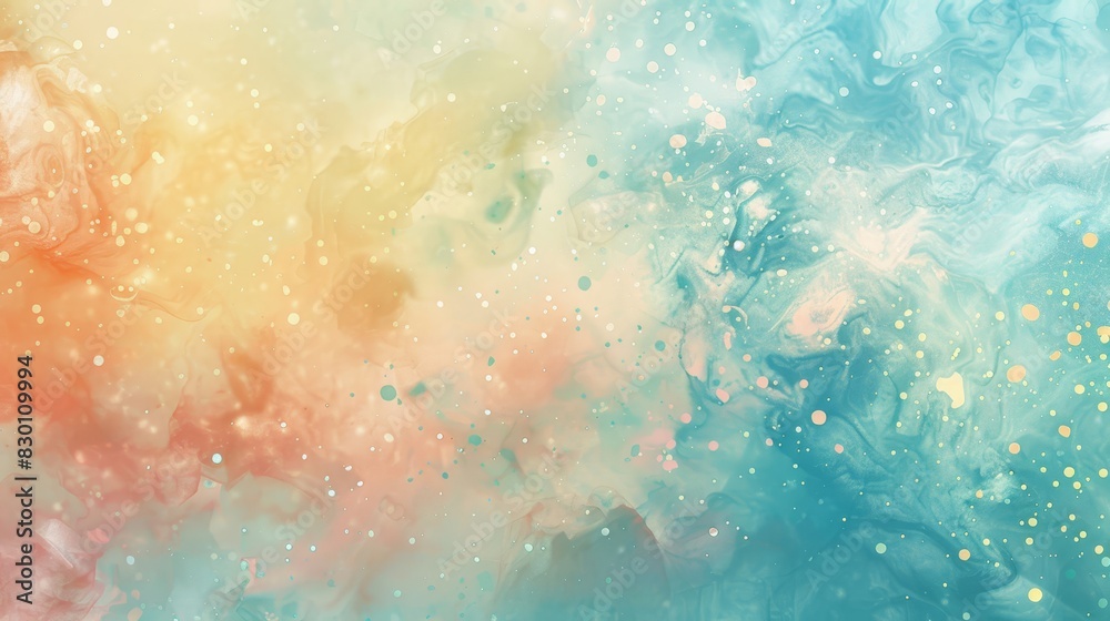 Fototapeta premium Pastel serenity: blue coral yellow with delicate textures background