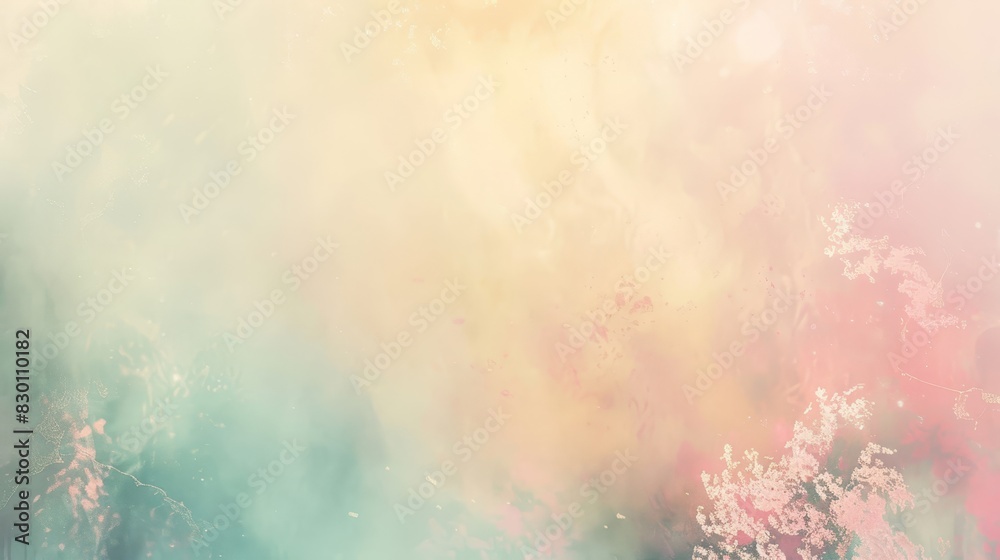 Obraz premium Dreamy spring blend: mint pink yellow background