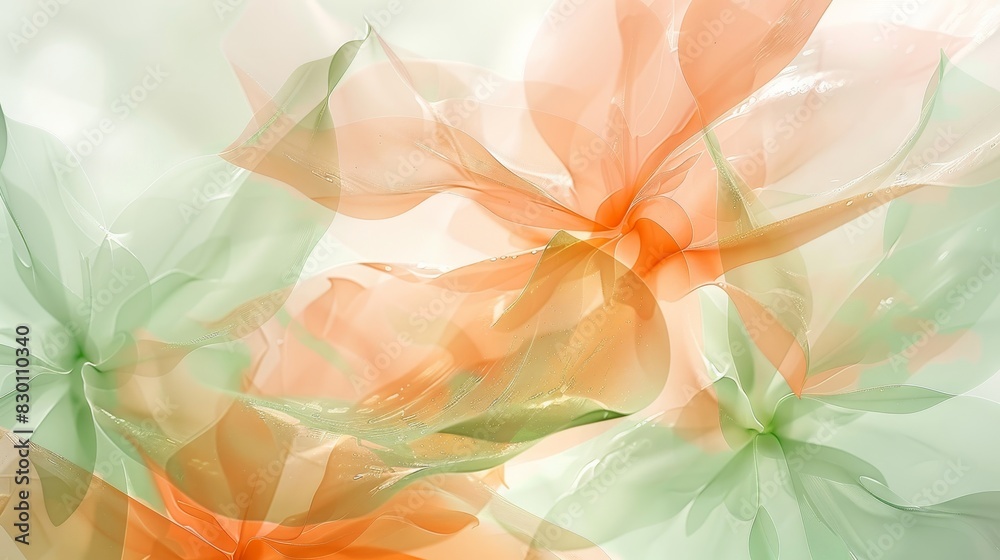 Obraz premium Vibrant abstract spring wallpaper translucent petals background