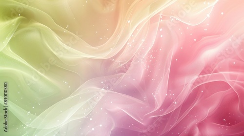 Lively spring background with soft gradients of pastel lime rose pink and light periwinkle fluid textures background