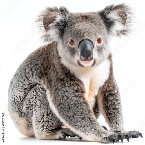 Male Koala in Studio Shot Isolated on White Background