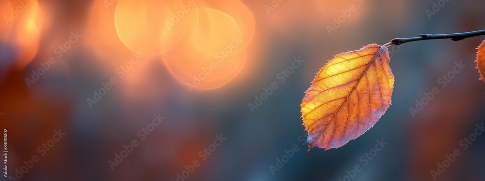 branch with sunlight and bokeh, peaceful Autumn and fall season foliage wallpaper background branch with sunlight and bokeh, peaceful Autumn and fall season foliage wallpaper background