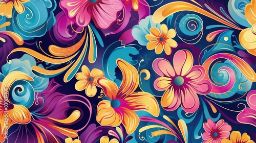 Vibrant design and background pattern