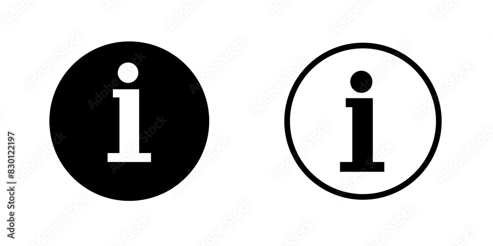 Info icons set. Info button Info icons set. Info button