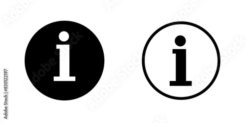 Info icons set. Info button
