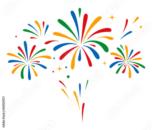 FEU D'ARTIFICE AVEC 4 COULEURS