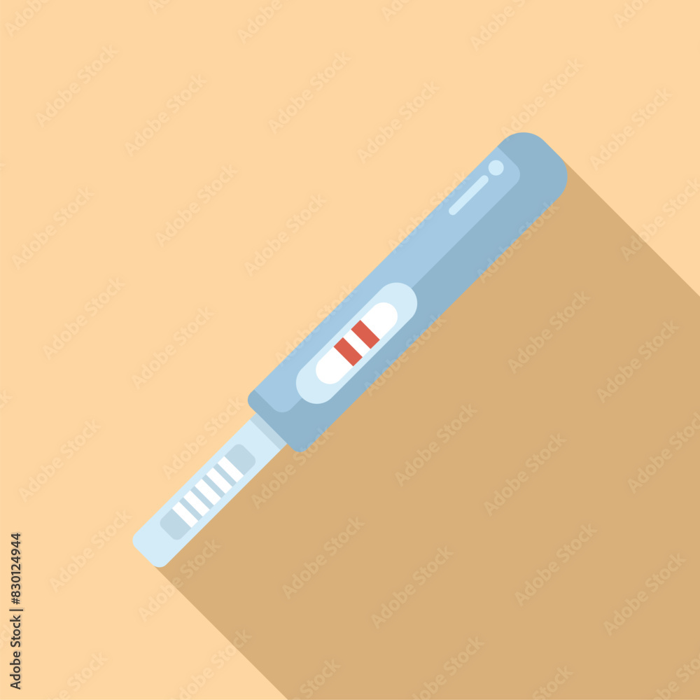 Flat design vector illustration of a positive pregnancy test result with two lines, announcing the joyful anticipation of expanding the family and the journey into motherhood Flat design vector illustration of a positive pregnancy test result with two lines, announcing the joyful anticipation of expanding the family and the journey into motherhood