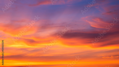 Beautiful colourful clouds in the sky during a sunset