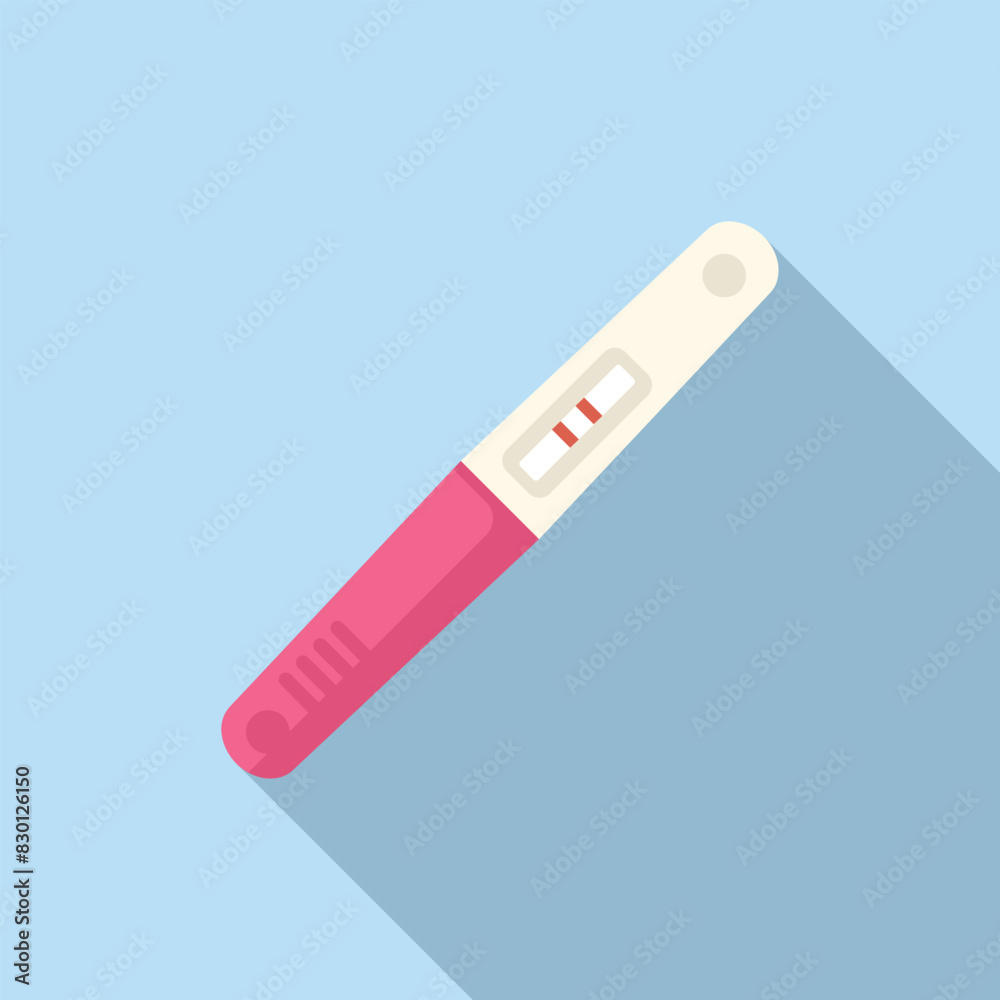 Vector illustration of a positive pregnancy test result with two lines on a pink and blue background. A minimalist and modern flat design graphic for family planning and reproductive health Vector illustration of a positive pregnancy test result with two lines on a pink and blue background. A minimalist and modern flat design graphic for family planning and reproductive health