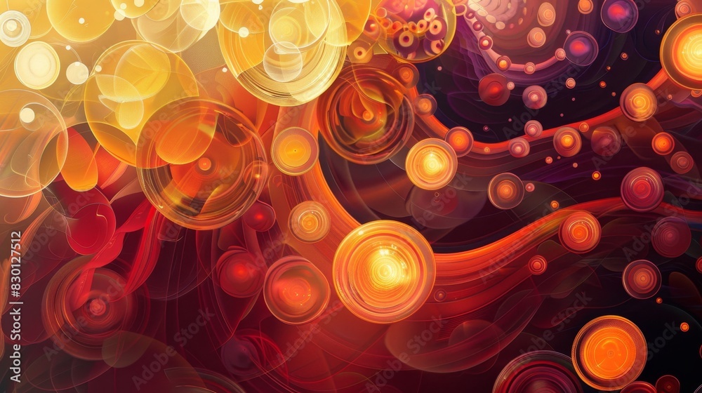 Colorful abstract background with waves and bubbles, creating a vibrant and dynamic visual effect with fluid shapes. Colorful abstract background with waves and bubbles, creating a vibrant and dynamic visual effect with fluid shapes.