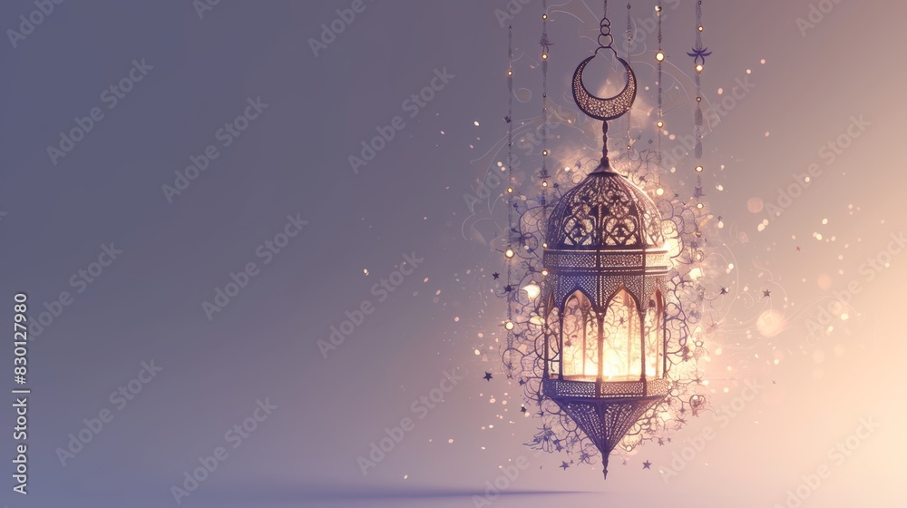 3D Illustration Eid Al Adha Celebration Day with Copy Space