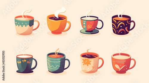 A delightful mug of warm tea or a steaming cup of coffee an isolated icon representing delicious beverages Whether it s from a cozy cafe or a bustling restaurant this invigorating drink pac photo