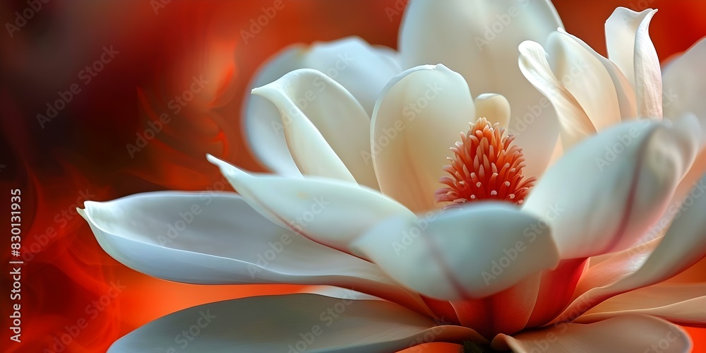 Blooming magnolia flower in clos. Concept Nature Photography, Spring Blossoms, Magnolia Flowers, Close-up Shots