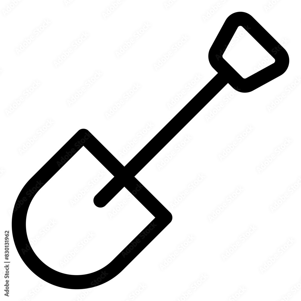 spade line icon vector illustration isolated on white background spade line icon vector illustration isolated on white background