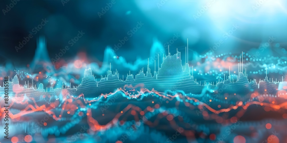 Fototapeta premium Financial growth chart for investments in the stock market or forex trading. Concept Stock Market Trends, Forex Trading Insights, Investment Strategies, Financial Growth Analysis