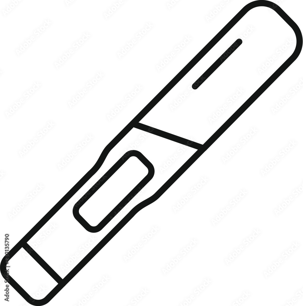 Black and white line drawing of a pregnancy test, perfect for medical and healthrelated designs Black and white line drawing of a pregnancy test, perfect for medical and healthrelated designs