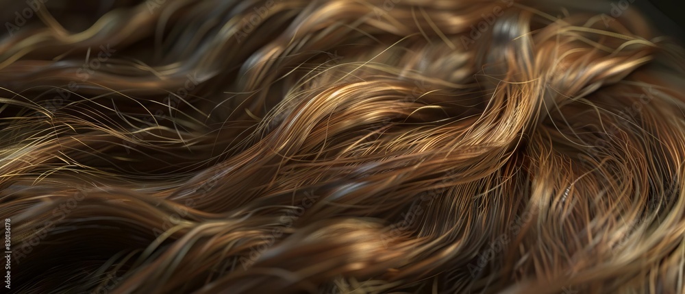 Naklejka premium 3D render of Hair 3d render texture Pbr style