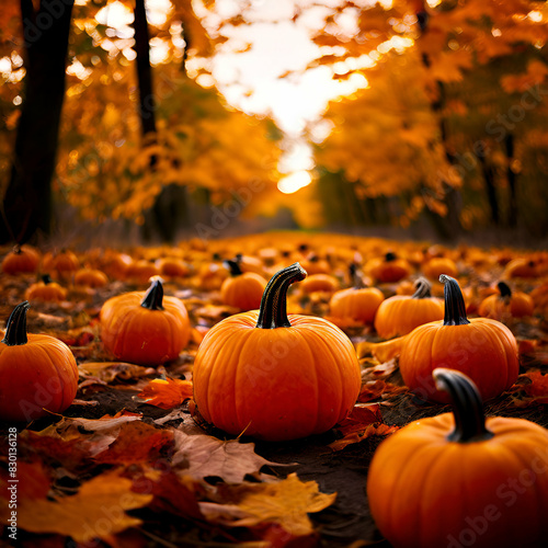 pumpkins in autumn