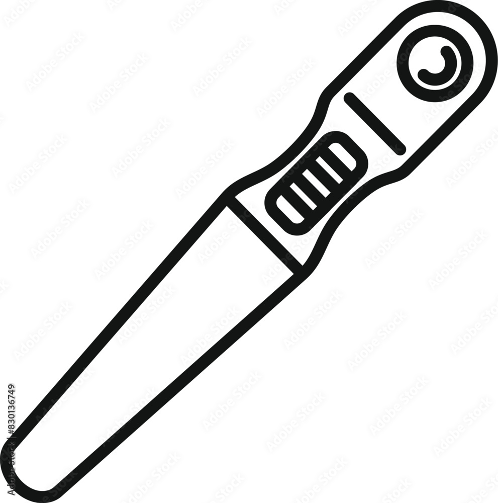 Simple line drawing of an otoscope, commonly used in medical examinations Stock Vector Adobe Stock