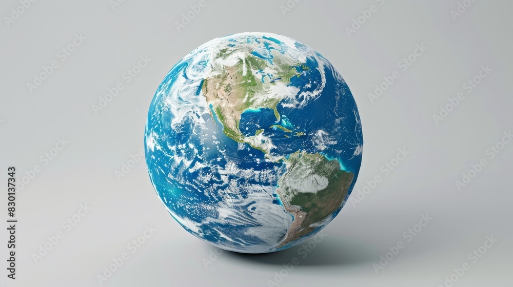 Fototapeta premium Abstract globe focusing on North America illustration Ai generated image