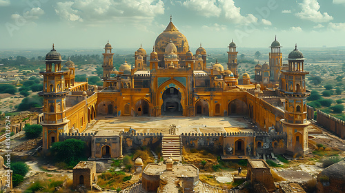 aweinspiring image of Makli Necropolis vast array of tomb mausoleum stretching across desert landscape of Sindh UNESCO World Heritage site one of largest necropolis world testament artistic architectu photo