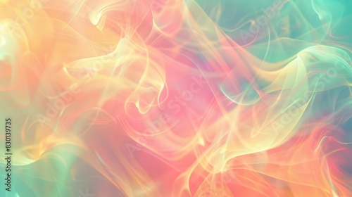 Coral teal and yellow in vibrant abstract with light flares wallpaper