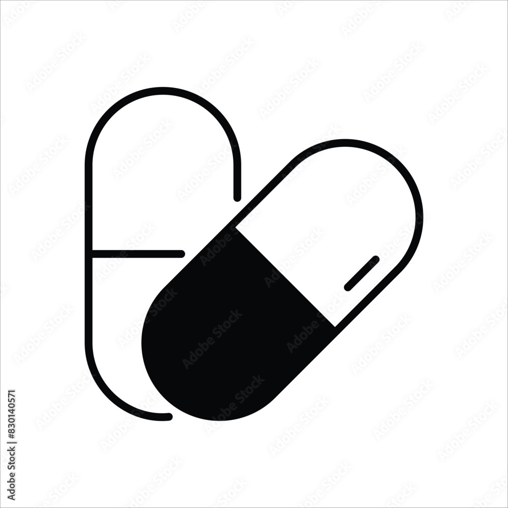 Capsule vector icon Capsule vector icon