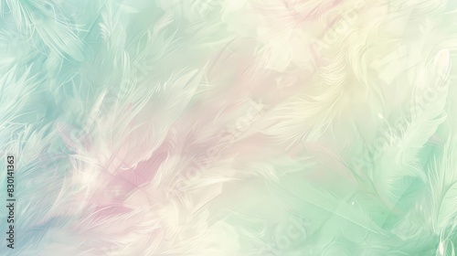 Ethereal abstract with pastel green pink and blue light effects wallpaper