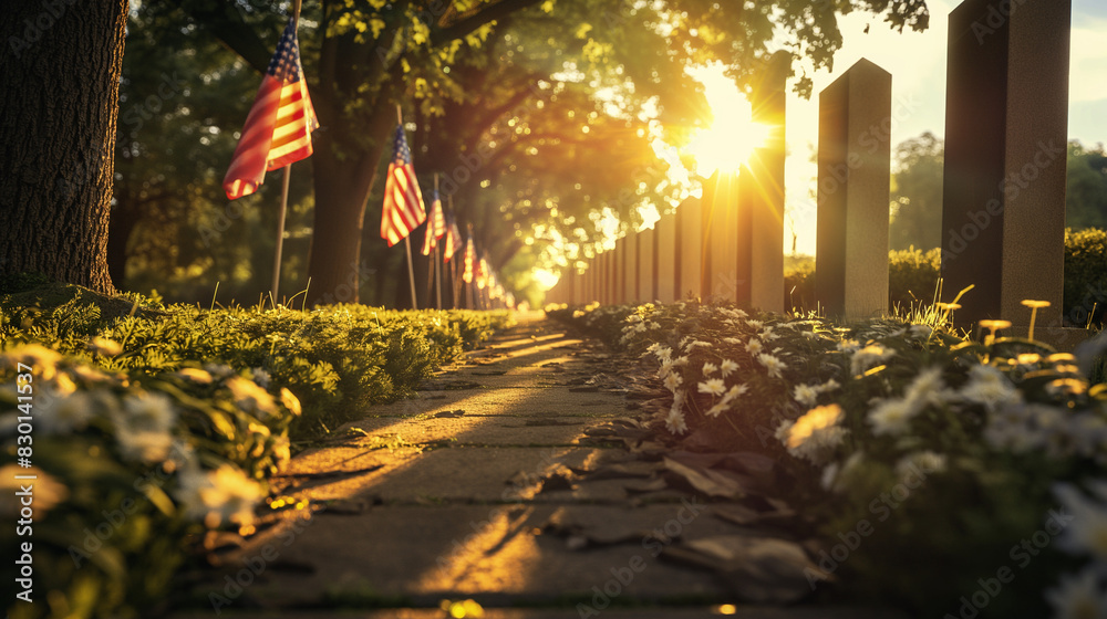 Fototapeta premium US memorial day concept. United States of America.