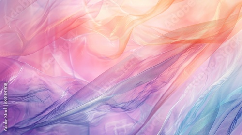 Vibrant abstract with pastel shades soft patterns light shafts hints of petals wallpaper © javier