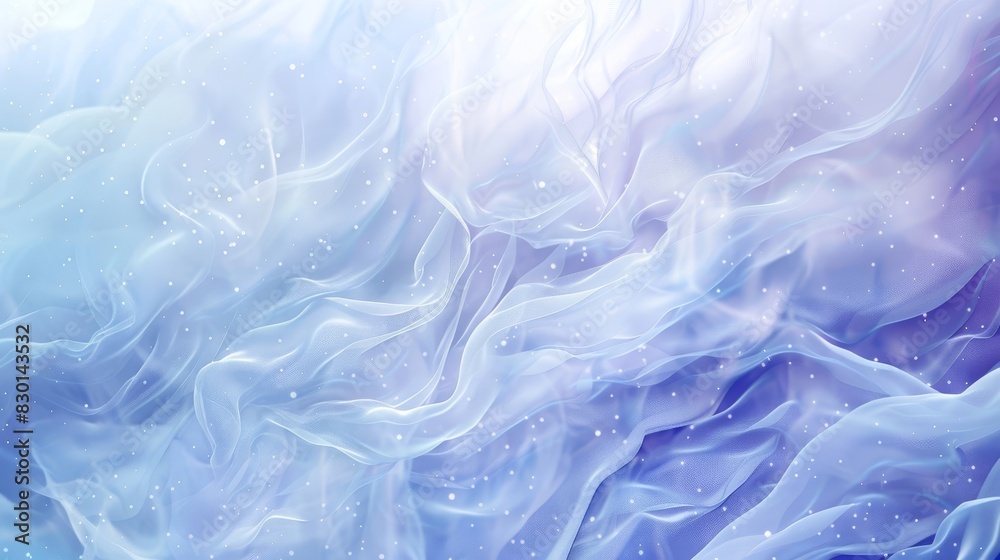 Tranquil abstract featuring snowy white icy blue and soft lavender wallpaper