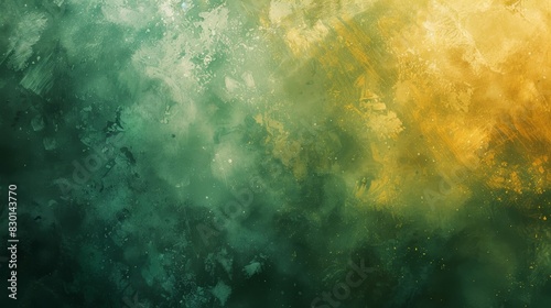 Spruce green rich gold and warm cocoa watercolors wallpaper