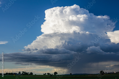 landscape with cumulonimbus clouds