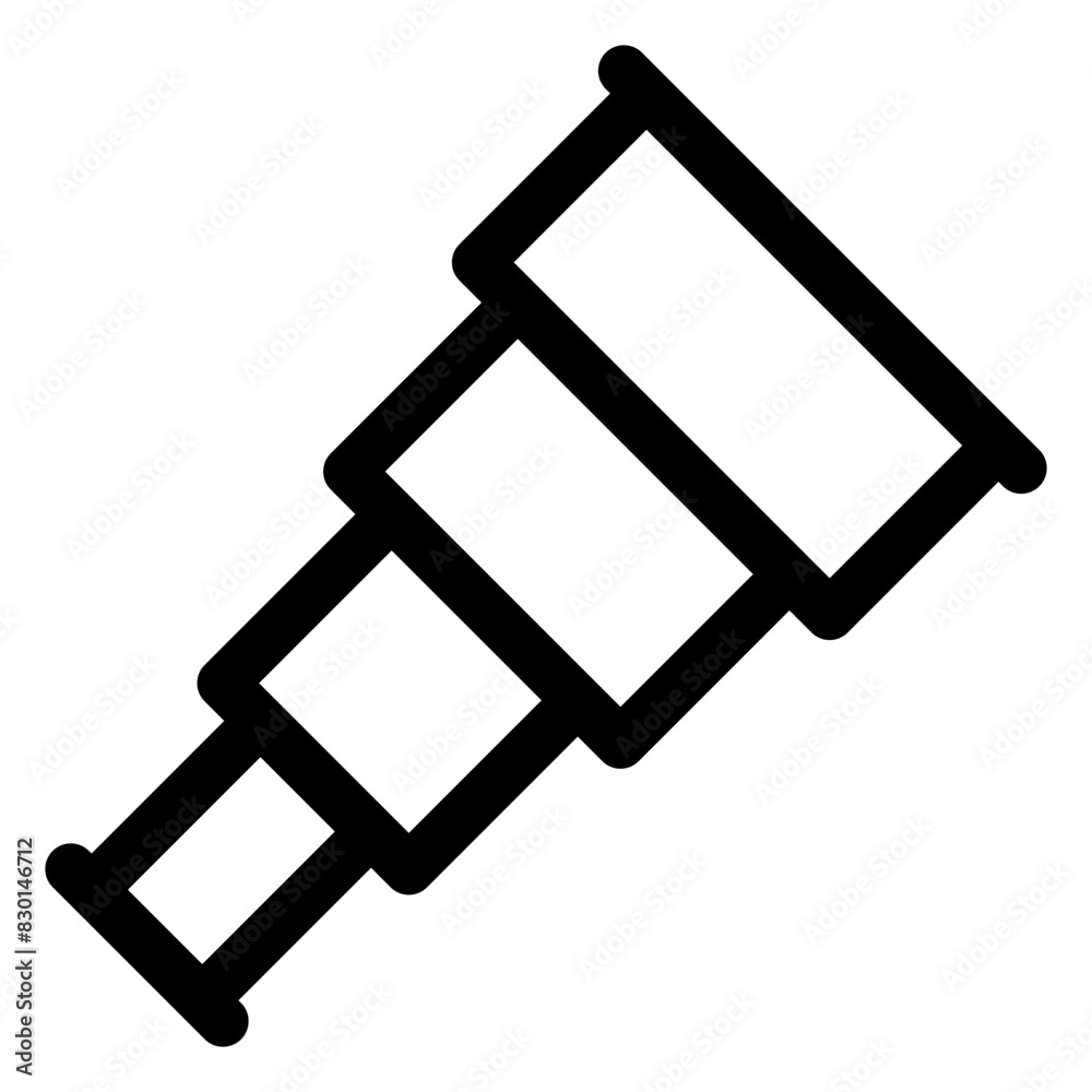 spyglass line icon vector illustration isolated on white background spyglass line icon vector illustration isolated on white background