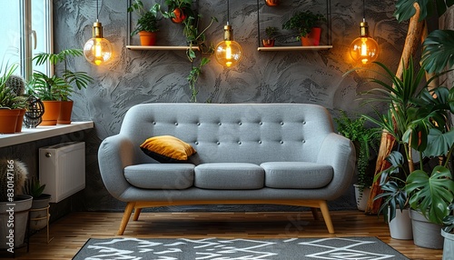 gray sofa chair  UHD Wallpapar photo