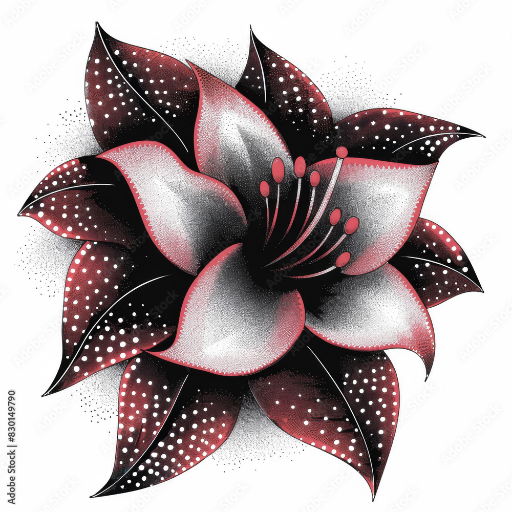 Fototapeta premium PNG Transparent of Intricate beautiful flower artwork