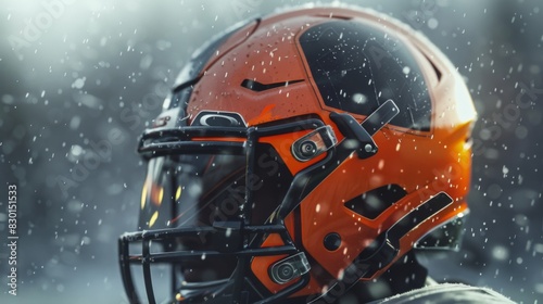 American football helmet illustration generated by AI