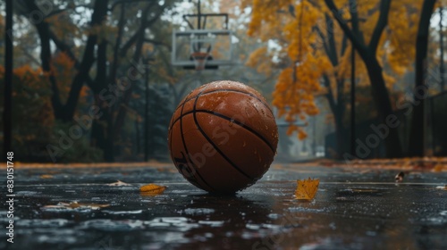 Street basketball background illustration generated by AI