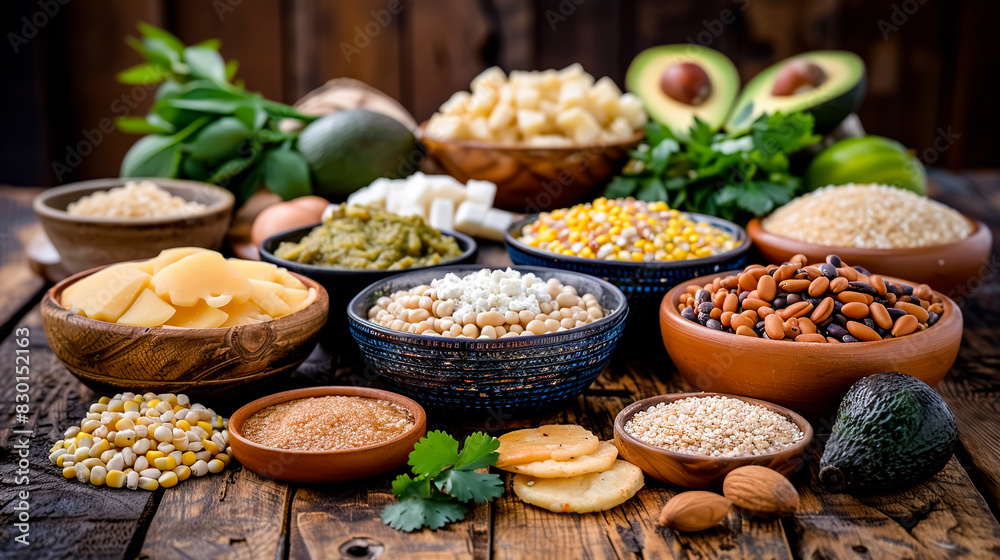 Set of healthy eating ingredients on a wooden background. Healthy eating concept. Set of healthy eating ingredients on a wooden background. Healthy eating concept.