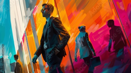 Businessman company illustration generated by ai