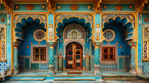 enchanting image of Mohatta Palace intricate carving colorful tile reflecting architectural splendor of British Raj era Karachi Sindh palace now museum cultural center showcase rich cultural heritage 