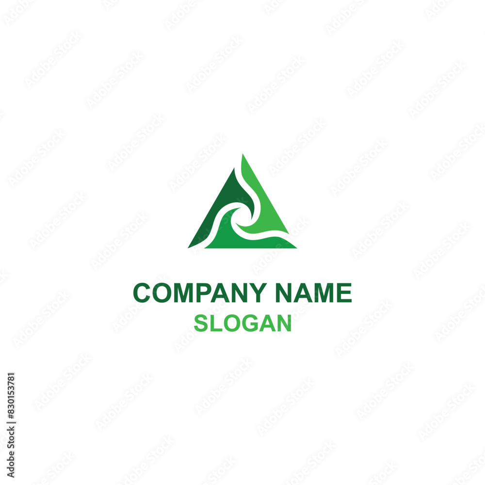 Abstract triple triangle logo, alphabetical letter in unique shape. Abstract triple triangle logo, alphabetical letter in unique shape.