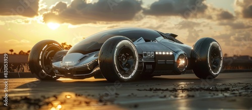 Futuristic SolarPowered Vehicle in Development Embracing Clean Energy and Innovative Design photo