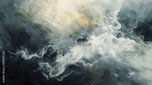 Smoke fog abstract background illustration generated by AI